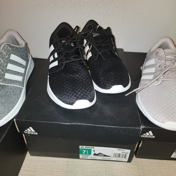 Adidas Women's Cloudfoam QT Racer Shoes - Cloud White - Picture 5 of 8